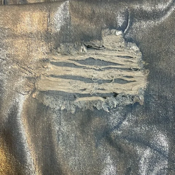 Fashion Nova 'Freja Foil Ripped Baggy Jeans' - Picture 5 of 8